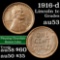 1916-d Lincoln Cent 1c Grades Select AU