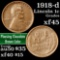 1918-d Lincoln Cent 1c Grades xf+