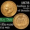 1878 Indian Cent 1c Grades vf details