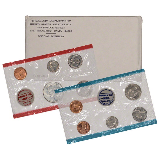 1968 United States Mint Set 40% Kennedy Half