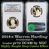 NGC 2014-s Warren Harding Presidential Dollar $1 Graded pr69 dcam By NGC