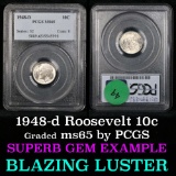 PCGS 1948-d Roosevelt Dime 10c Graded ms65 By PCGS