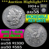 ***Auction Highlight*** 1904-s Morgan Dollar $1 Graded Choice AU/BU Slider By USCG (fc)