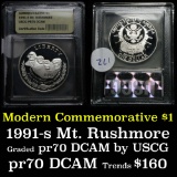 1991-S Mount Rushmore Modern Commem Dollar $1 Graded GEM++ Proof Deep Cameo by USCG