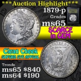 ***Auction Highlight*** 1879-p Morgan Dollar $1 Graded GEM Unc By USCG (fc)
