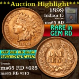 ***Auction Highlight*** 1899 Indian Cent 1c Graded GEM Unc RD By USCG (fc)