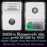 NGC 2005-s Roosevelt Dime 10c Graded pr69 dcam By NGC