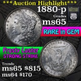 ***Auction Highlight*** 1880-p Morgan Dollar $1 Graded GEM Unc By USCG (fc)