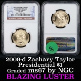 NGC 2009-d Zachary Taylor Presidential Dollar $1 Graded ms67 By NGC