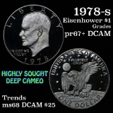 1978-s Eisenhower Dollar $1 Grades GEM++ Proof Deep Cameo