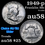 1949-p Franklin Half Dollar 50c Grades Choice AU/BU Slider