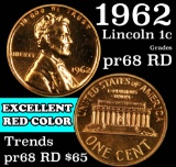 1962 Lincoln Cent 1c Grades Gem++ Proof Red