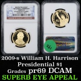 NGC 2009-s William H. Harrison Presidential Dollar $1 Graded pr69 dcam By NGC