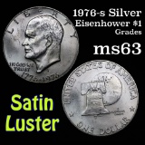 1976-s Silver Eisenhower Dollar $1 Grades Select Unc