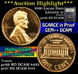 **Auction Highlight** 1960 Large Date Lincoln Cent 1c Graded Gem++ Proof Red Deep cameo By USCG (fc)