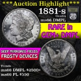 ***Auction Highlight*** 1881-s Morgan Dollar $1 Graded GEM+ UNC DMPL By USCG (fc)