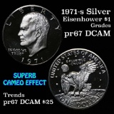 1971-s Silver Eisenhower Dollar $1 Grades GEM++ Proof Deep Cameo