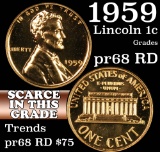 1959 Lincoln Cent 1c Grades Gem++ Proof Red