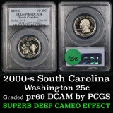 PCGS 2000-s South Carolina Washington Quarter 25c Graded pr69 dcam By PCGS
