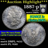 ***Auction Highlight*** 1887-p Morgan Dollar $1 Graded Choice Unc DMPL By USCG (fc)