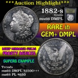 ***Auction Highlight*** 1882-s Morgan Dollar $1 Graded GEM+ UNC DMPL By USCG (fc)