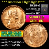 ***Auction Highlight*** 1929-d Lincoln Cent 1c Graded Gem+ Unc RD By USCG (fc)