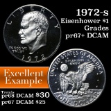 1972-s Silver Eisenhower Dollar $1 Grades GEM++ Proof Deep Cameo