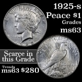 1925-s Peace Dollar $1 Grades Select Unc