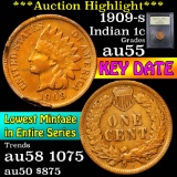 ***Auction Highlight*** 1909-s Indian Cent 1c Graded Choice AU By USCG (fc)