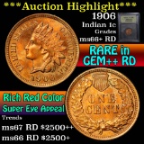 ***Auction Highlight*** 1906 Indian Cent 1c Graded GEM++ RD By USCG (fc)