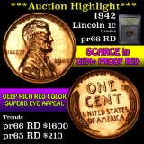***Auction Highlight*** 1942 Lincoln Cent 1c Graded Gem+ Proof Red By USCG (fc)
