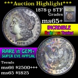 ***Auction Highlight*** 1878-p 8tf Morgan Dollar $1 Graded GEM+ Unc By USCG (fc)