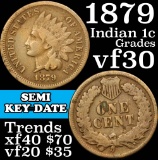 1879 Indian Cent 1c Grades vf++