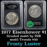 1977 Eisenhower Dollar $1 Graded GEM By INB