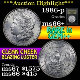 ***Auction Highlight*** 1886-p Morgan Dollar $1 Graded GEM++ Unc By USCG (fc)