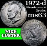 1972-d Eisenhower Dollar $1 Grades Select Unc