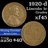 1920-d Lincoln Cent 1c Grades xf+