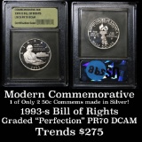 1993-s Bill of Rights Modern Commem Dollar $1 Graded GEM++ Proof Deep Cameo by USCG
