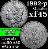 1892-p Morgan Dollar $1 Grades xf+
