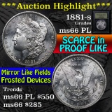 ***Auction Highlight*** 1881-s Morgan Dollar $1 Graded GEM+ UNC PL By USCG (fc)