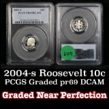 PCGS 2004-s Roosevelt Dime 10c Graded pr69 dcam By PCGS