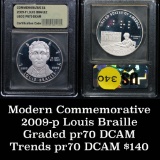 2009-P Louis Braille Modern Commem Dollar $1 Graded GEM++ Proof Deep Cameo by USCG