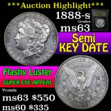 ***Auction Highlight*** 1888-s Morgan Dollar $1 Graded Select Unc By USCG (fc)