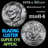 1974-s Silver Eisenhower Dollar $1 Grades Choice Unc