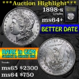 ***Auction Highlight*** 1898-s Morgan Dollar $1 Graded Choice+ Unc By USCG (fc)