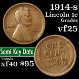 1914-s Lincoln Cent 1c Grades vf+