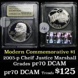 2005-P John Marshall Modern Commem Dollar $1 Graded GEM++ Proof Deep Cameo by USCG