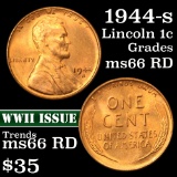 1944-s Lincoln Cent 1c Grades GEM+ Unc RD