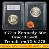 1977-p Kennedy Half Dollar 50c Graded GEM++ Perfection By INB