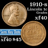 1910-s Lincoln Cent 1c Grades xf